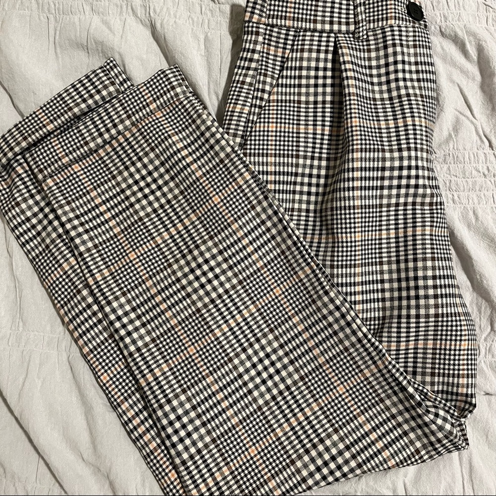 Collusion peg pants in check